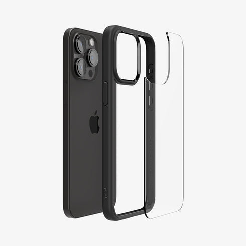 ACS07209 - iPhone 15 Series Ultra Hybrid Case in Natural Titanium showing the back